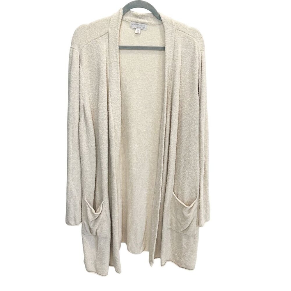 Barefoot Dreams CozyChic Lite Long Cardigan Ivory Cream Soft Lounge - Size 3X